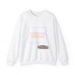White sweatshirt with an orange quote 'Continuous Learning Is Improving Your Cultures Mindset' inside a blue decorative frame, plus a small designer label reading 'Designed By The Simple Design MindSet'.
