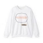White sweatshirt with a black decorative frame and orange text: 'KEEP CALM AND INCREASE YOUR CONCENTRATION'.