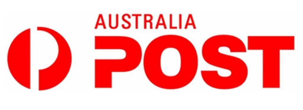 5a0ab1de2046abf7 1 | the Mindset Designed Australia Post Logo: Red Circular Emblem Left of the Bold Red'AUSTRALIA POST' wordmark on white background.