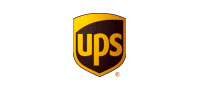 Ups Shield Logo (brand Emblem in Brown and Gold) on a Transparent/blue Background] ?
