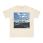 T-shirt with a road-shot graphic and the cursive phrase 'Walk For Your Health' across the sky.