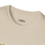 Cream-colored crew-neck T-shirt with interior label reading “Designed By The Simple Design MindSet,” size L, 100% cotton.
