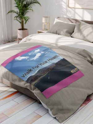 Walking Health Arctic Fleece Blanket - Light Pink - 30x40 - Walk For Your Health