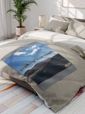 Walking Health Arctic Fleece Blanket - Light Grey - 30x40 - Walk For Your Health