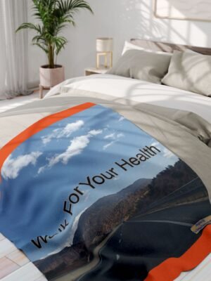 9270992940221090497_2048jpeg Walking Health Arctic Fleece Blanket - Orange - 50x60 - Walk For Your Health