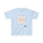 Light blue T-shirt with a white central panel outlined in purple and an orange quote: 'Continuous learning is improving your culture's mindset'