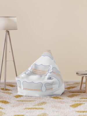 10186615307711573293_2048jpeg White Geometric Pattern Bean Bag Cover - Continuous Learning - 27×30×25