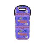 Purple sports-themed fabric with football imagery and the repeated slogan 'Support Our Team' across the surface.