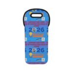 Blue curved badge with World Cup graphics, trophies, and 'Support Our Team' text on a textured background, part of a sporting-themed item.